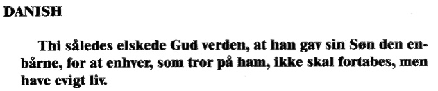 John 3:16 in Danish