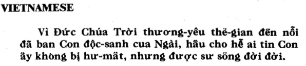 John 3:16 in Vietnamese