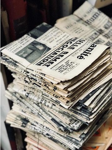 "A Stack Of Old Newspapers" by Fabien Barrai on Unsplash.com